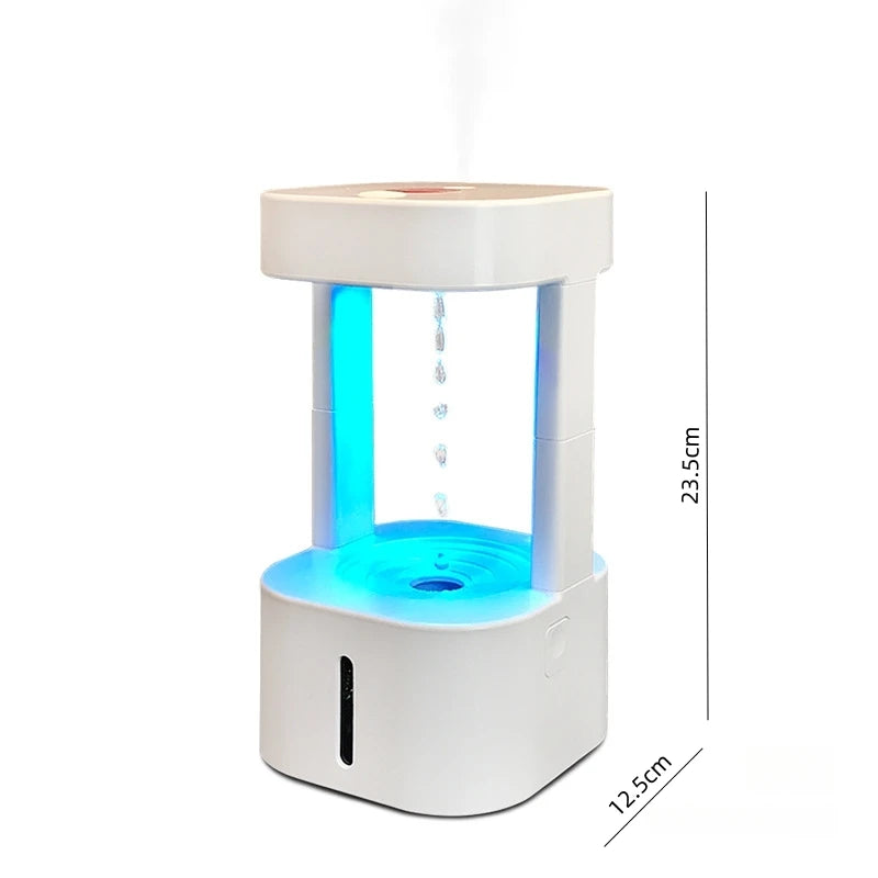 New Anti Gravity Drip Humidifier Anti Gravity Drip Backflow Aromatherapy Machine LED Rainbow Night Light APP Remote Control